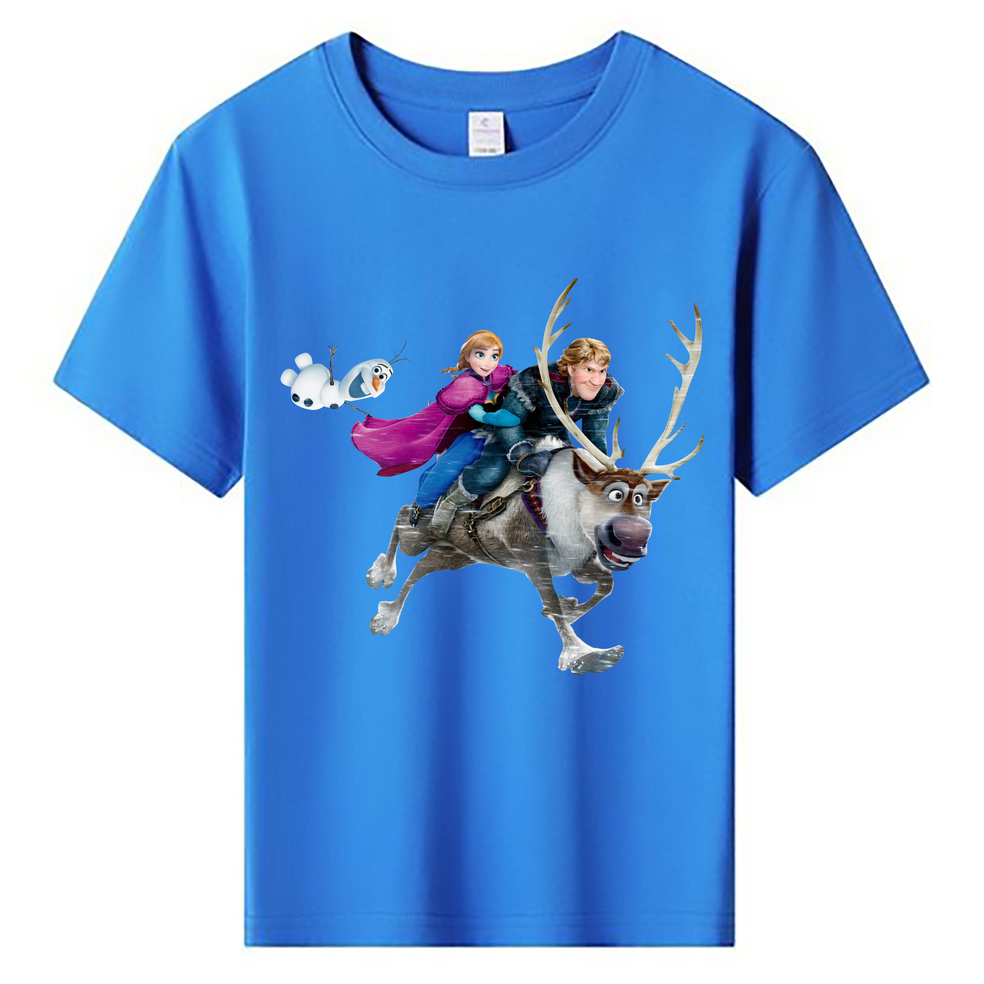 （画像用） アナと雪の女王 アンナ エルサ Frozen Anna Elsa 綿100％キッズTシャツ（フロントプリント）